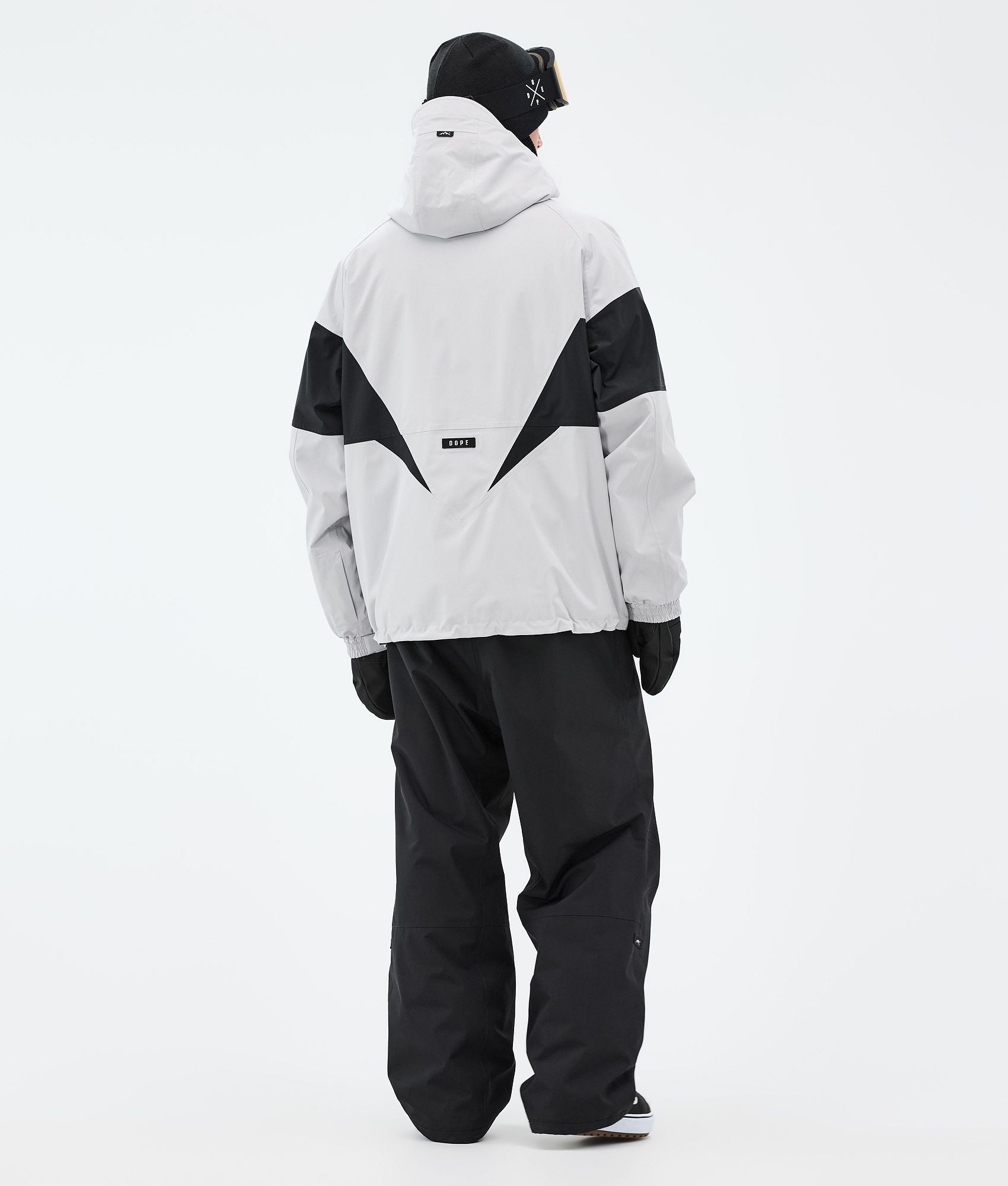 Snowboard Jacket For Men Spike Light Grey/Black