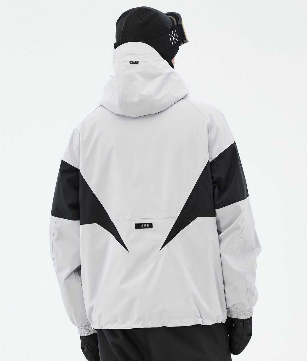 Snowboard Jacket For Men Spike Light Grey/Black