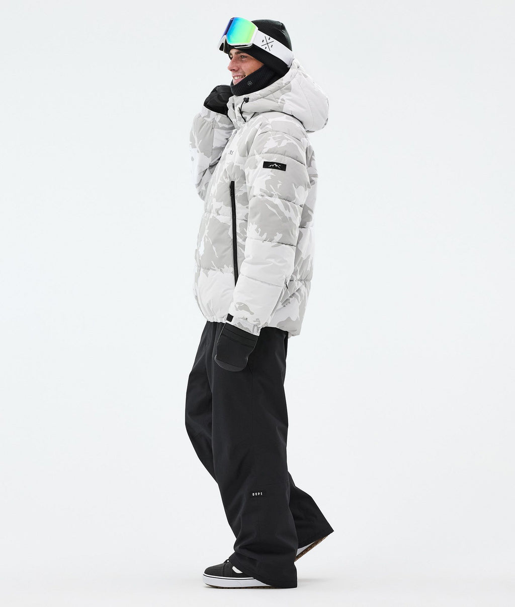 Snowboard Jacket For Men Grey Camo