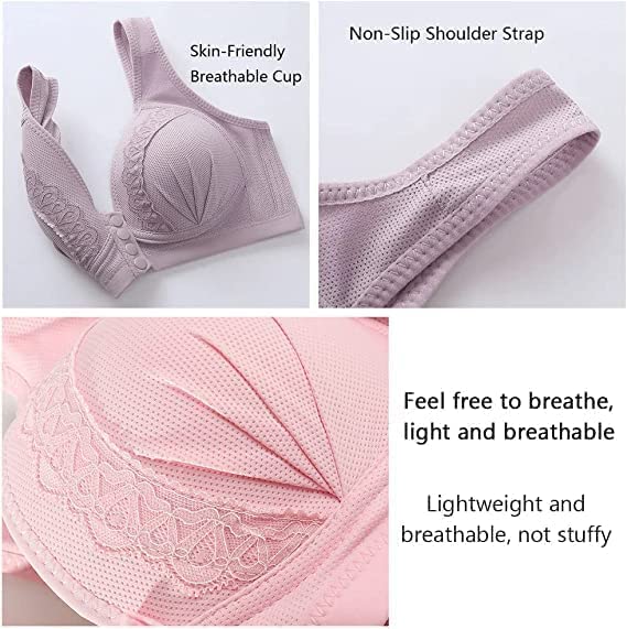 💕BUY 1 GET 2 FREE💕-2025 Front Button Breathable Skin-Friendly Cotton Bra