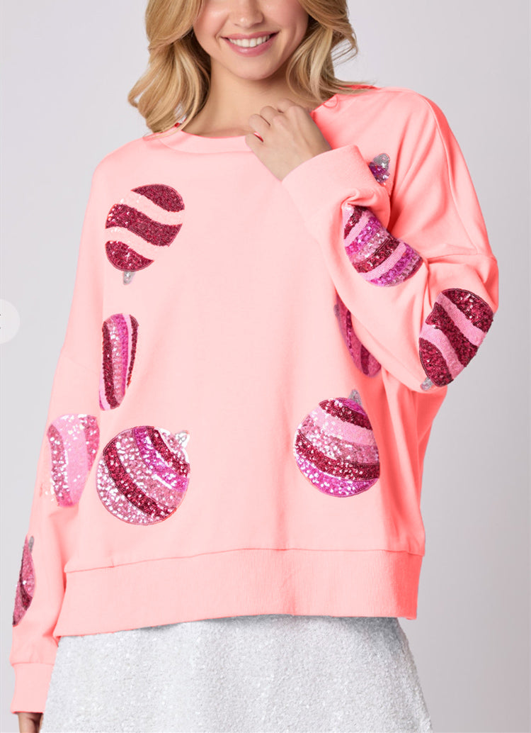 Women's Oversized Sequin Patch Sweatshirt (Buy 2 Free Shipping)
