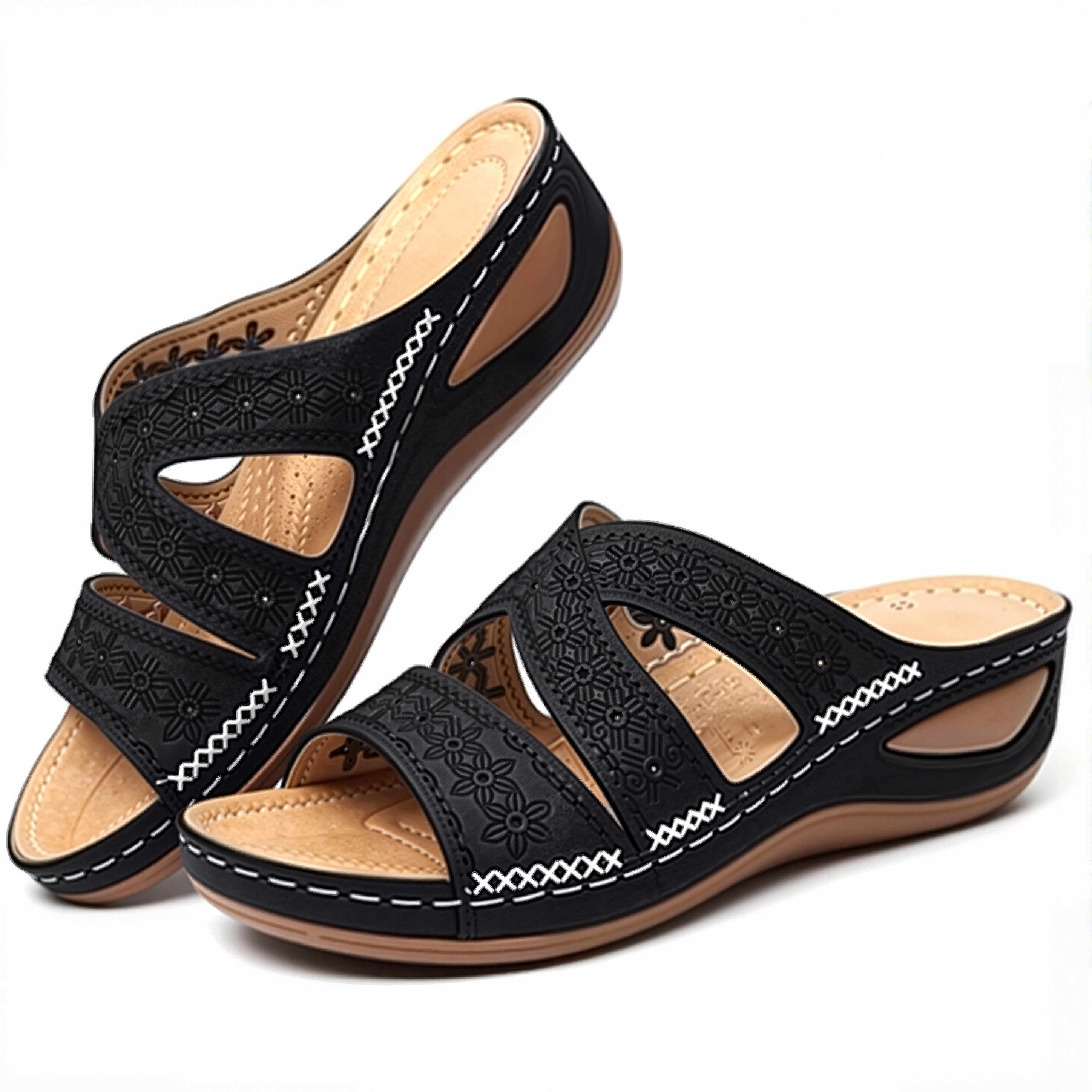 Women's Summer Wedge Sandals - Comfortable & Stretchy